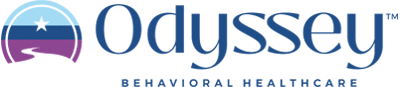 Odyssey behavioral health logo, blue